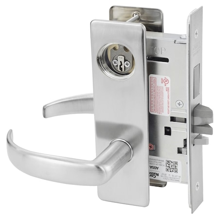 CORBIN RUSSWIN Classroom Security Mortise Lock, PS Lever, M Escutcheon, Satin Stainless Steel ML2073 PSM 630 LC